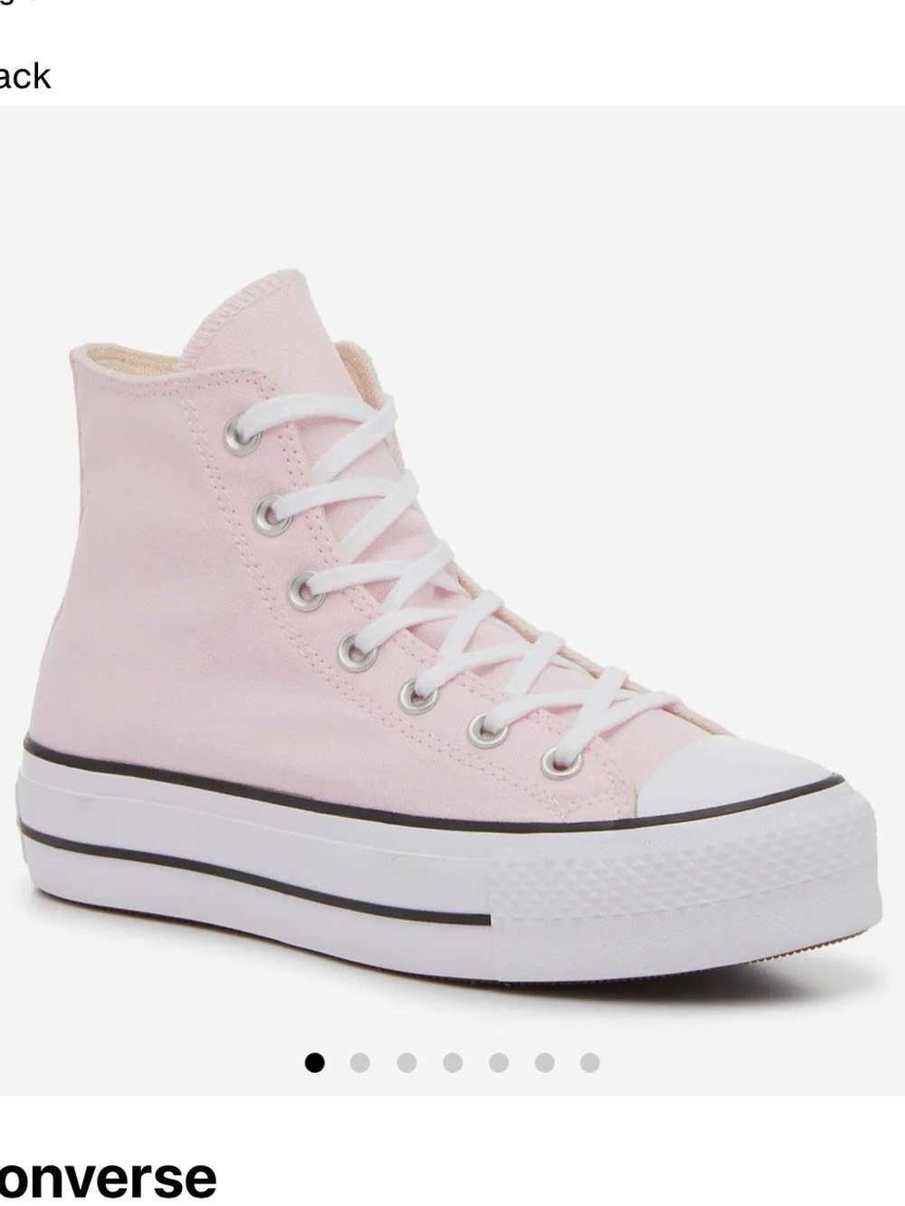 Converse High-Top Platform Sneaker in Light Pink